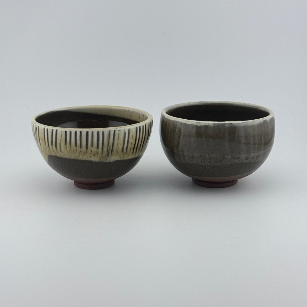 Bol en terre sauvage de l’Estérel – Engobe de porcelaine et finition brillante