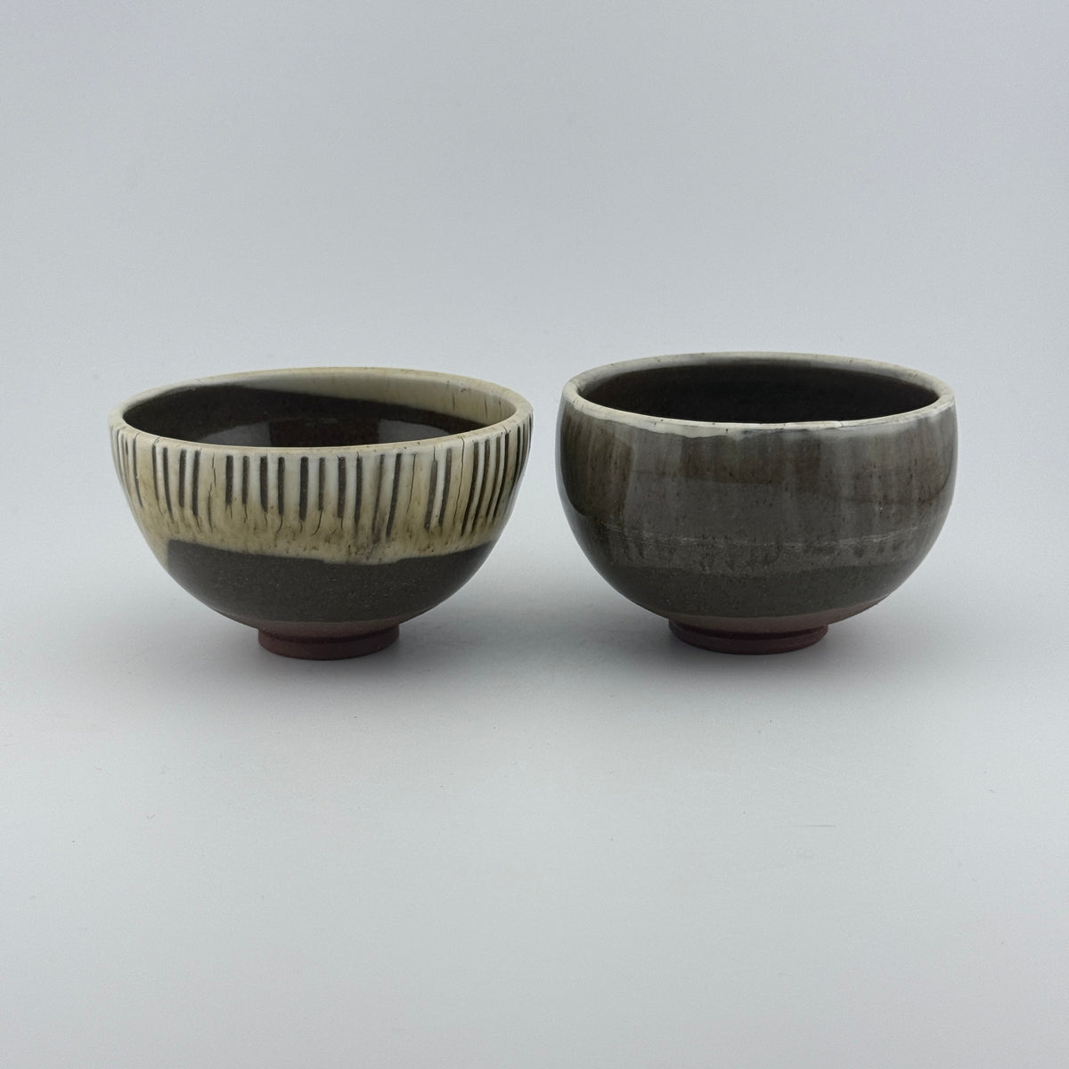 Bol en terre sauvage de l’Estérel – Engobe de porcelaine et finition brillante