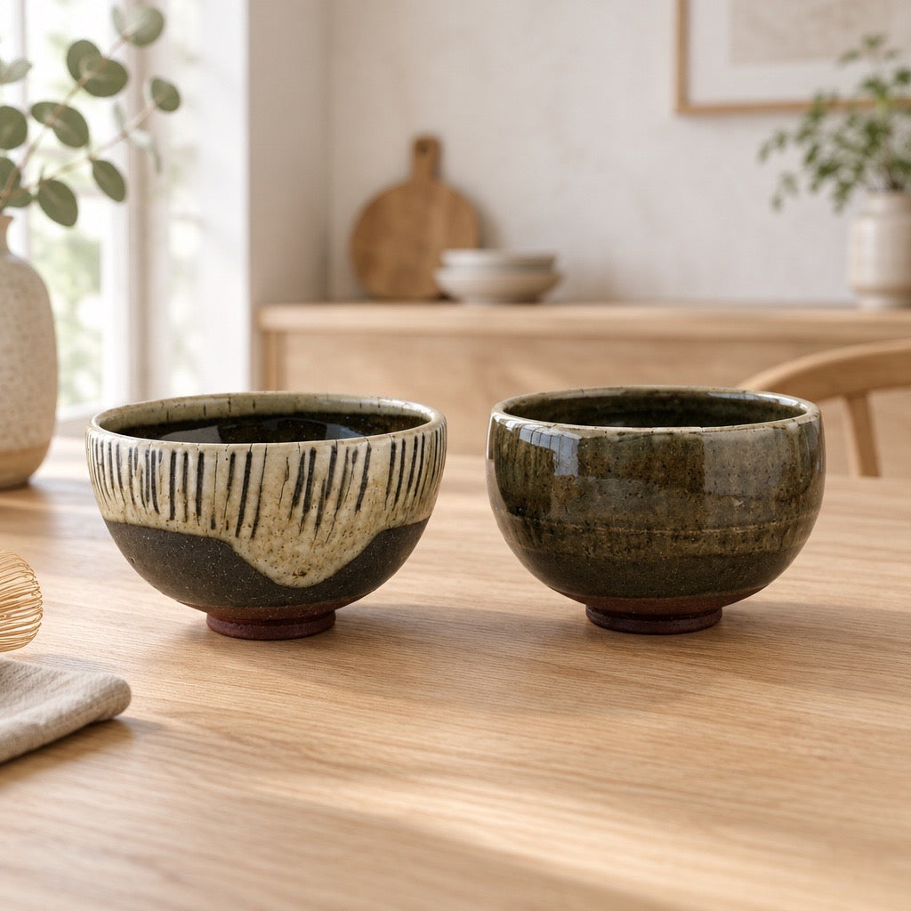 Bol en terre sauvage de l’Estérel – Engobe de porcelaine et finition brillante