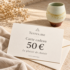 Cartes cadeaux Terres.me — Le plaisir de choisir
