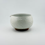 Katakuchi en Grès rouge de récolte Esterel - Théière artisanale - Texturé Blanc Mat - Cérémonie du thé wabi-sabi
