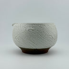 Katakuchi en Grès rouge de récolte Esterel - Théière artisanale - Texturé Blanc Mat - Cérémonie du thé wabi-sabi