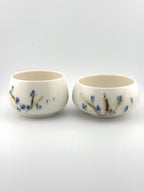 Bol en porcelaine blanche décor sometsuke au cobalt, fait main par Terresme — vue 10 sur 10.