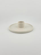 Bougeoir blanc ÉPURE en céramique minimaliste, fait main par Terresme — vue 1 sur 10.