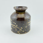 Brûleur d’huile essentielle artisanal en grès émaillé Tenmoku, céramique japandi Terres.me