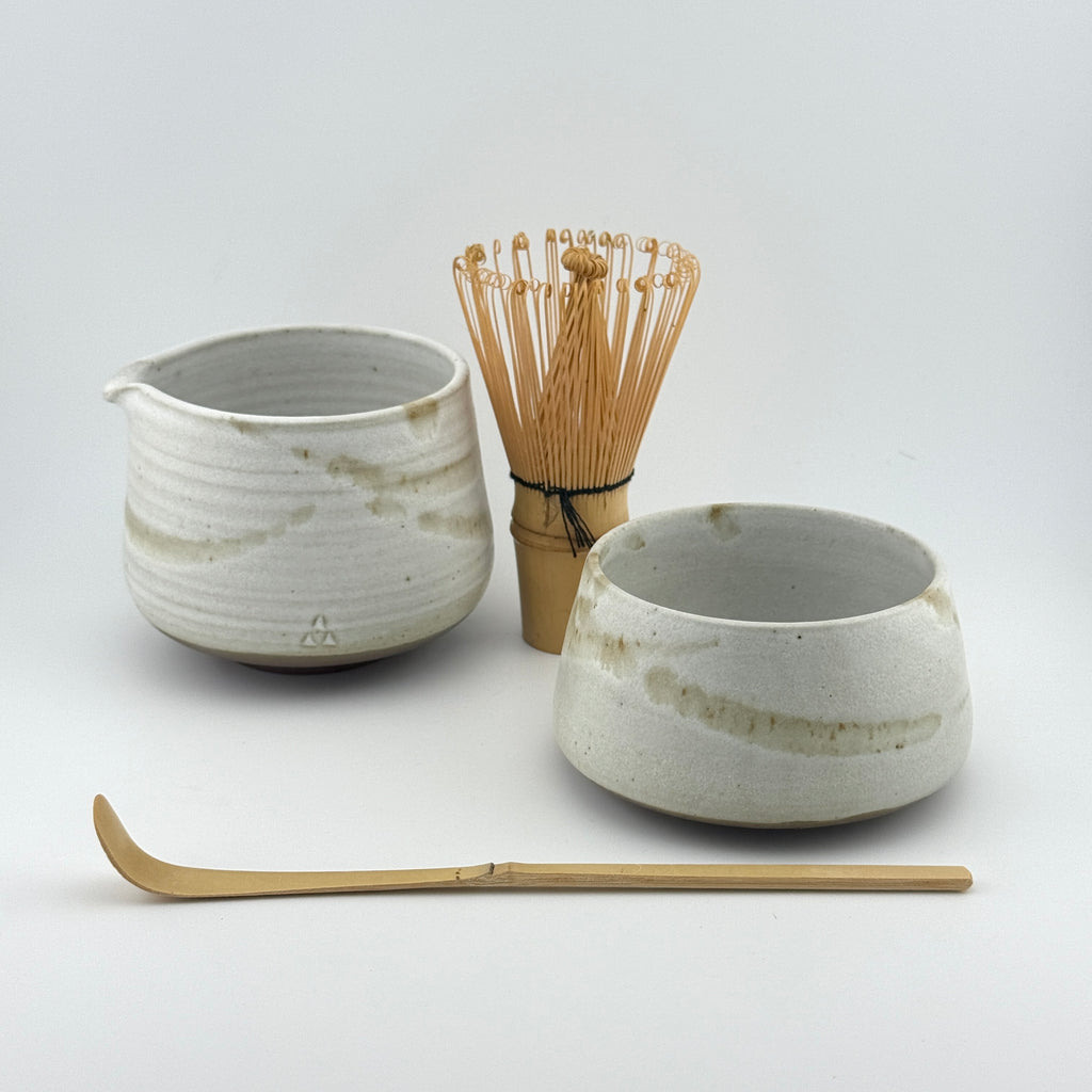 Bol à matcha en terre sauvage de l’Estérel – Chawan conique crème
