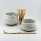 Bol à matcha en terre sauvage de l’Estérel – Chawan conique crème