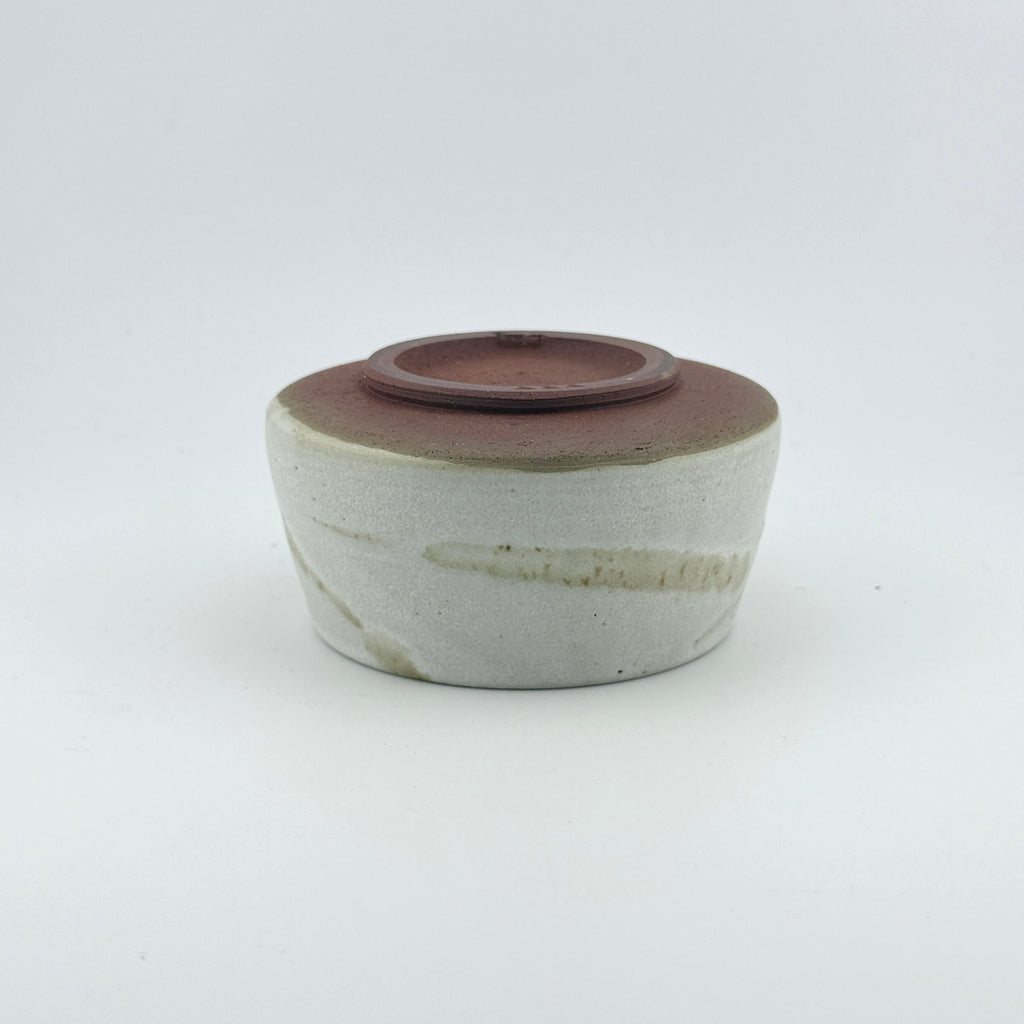 Bol à matcha en terre sauvage de l’Estérel – Chawan conique crème