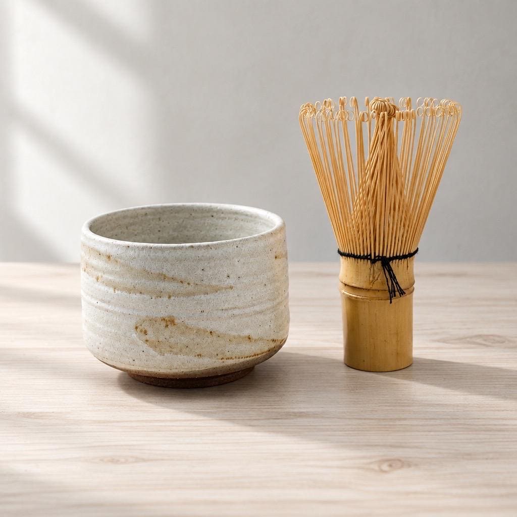 Chawan artisanal en terre rouge de l’Estérel, émail crème et pied laissé brut – Terres.me