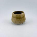 Tasse espresso artisanale en grès et sable de Sardaigne, émail miel brillant – Terres.me