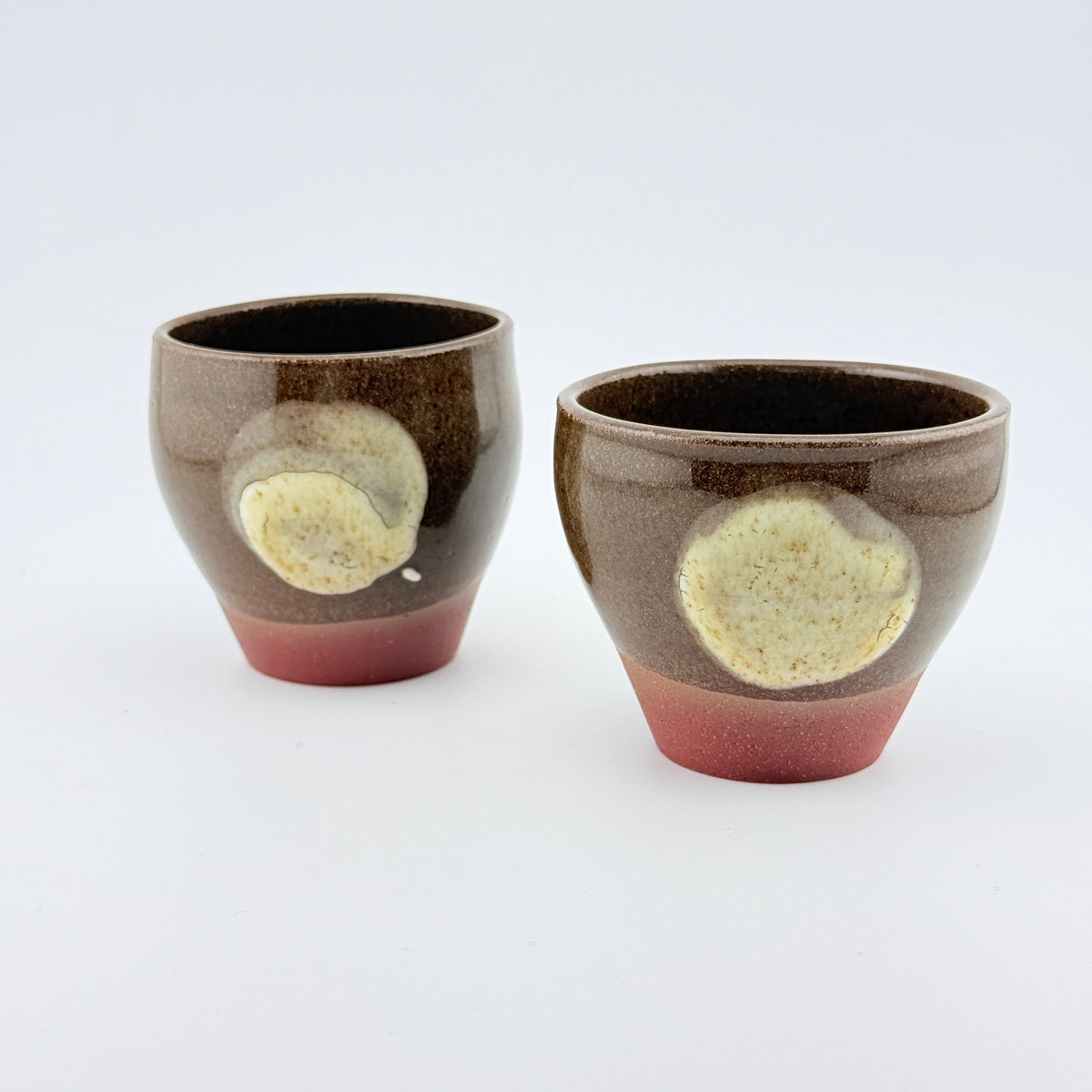Duo de tasses espresso évasées en grès rouge – Terre de l’Estérel