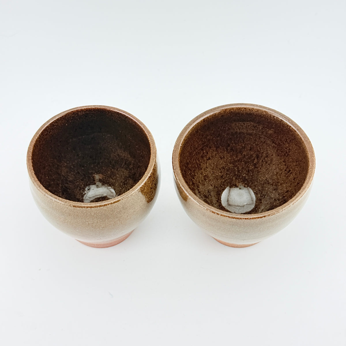 Duo de tasses espresso évasées en grès rouge – Terre de l’Estérel