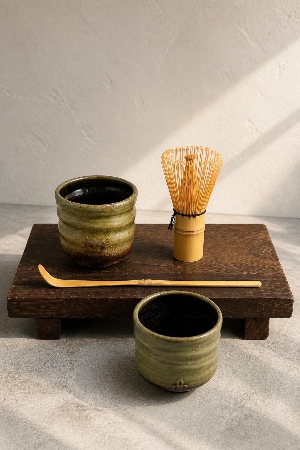 Duo de yunomi artisanaux en grès, porcelaine blanche et émail Tenmoku – Terres.me