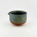 Katakuchi en grès rouge de récolte - Théière artisanale - Bleu satiné Isara - Cérémonie du thé wabi-sabi