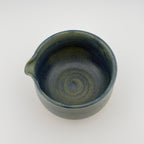 Katakuchi en grès rouge de récolte - Théière artisanale - Bleu satiné Isara - Cérémonie du thé wabi-sabi