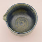Katakuchi en grès rouge de récolte - Théière artisanale - Bleu satiné Isara - Cérémonie du thé wabi-sabi