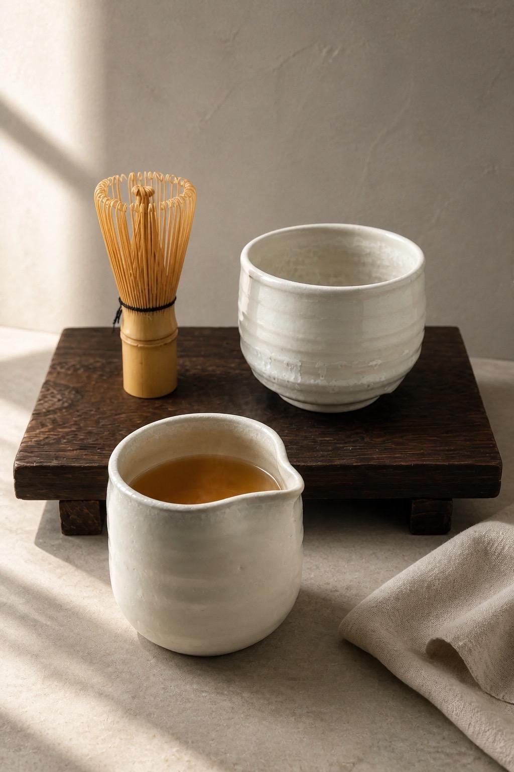Mug en porcelaine blanche à émail microcristallisé, vue 1 sur 10, céramique artisanale façonnée à la main par Terresme.