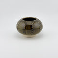 Oursin Céramique en Grès Porcelainique Noir Tenmoku – Sculpture Artisanale Wabi-Sabi