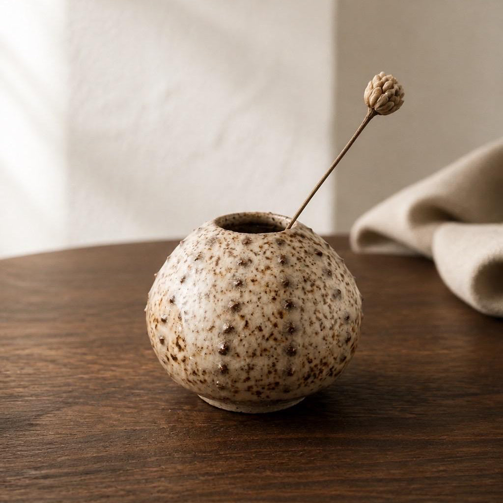 Oursin en céramique de grès wabi-sabi fait main par Terresme — fiche Etsy 1, vue 4 sur 10.
