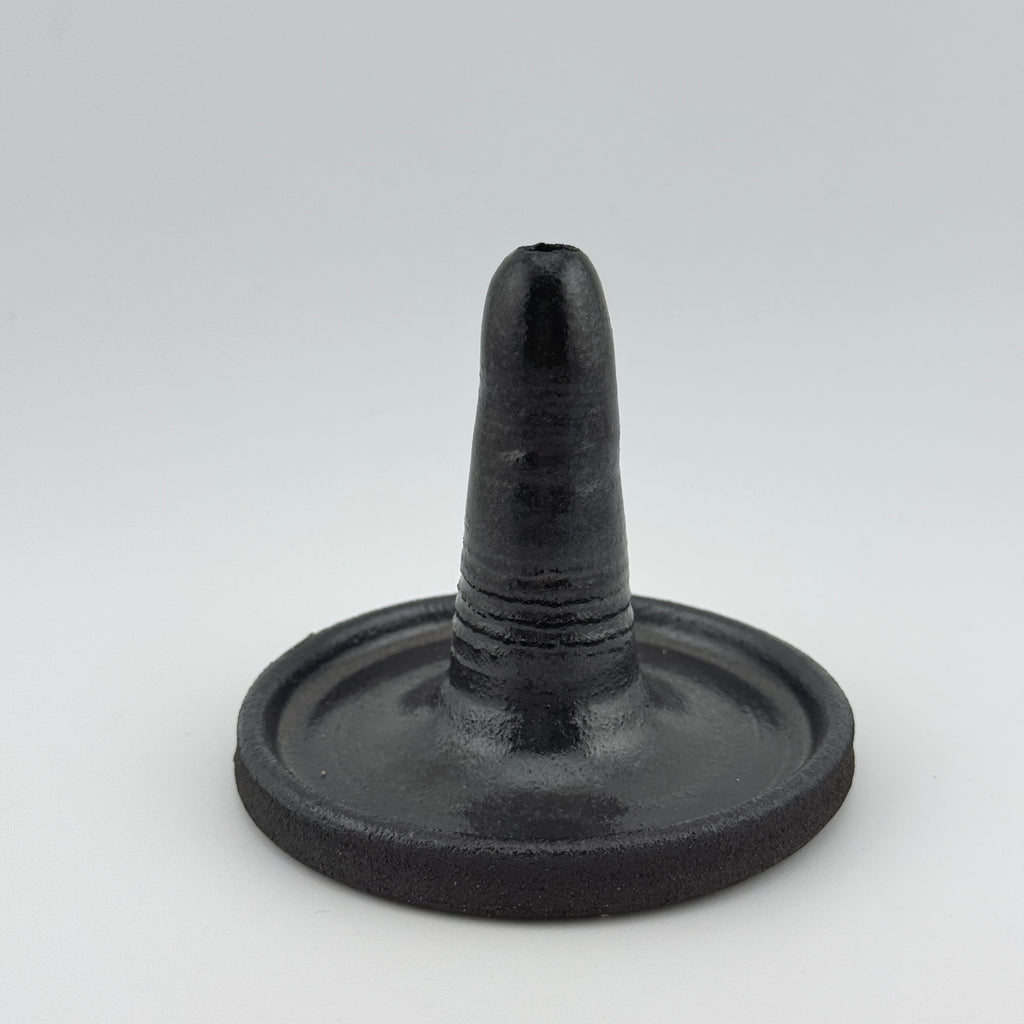 Porte-encens bâton « Rituel » en grès noir African Stone – Noir satiné