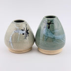 Porte-fouet Matcha en grès, chasen holder artisanal en céramique japandi par Terres.me