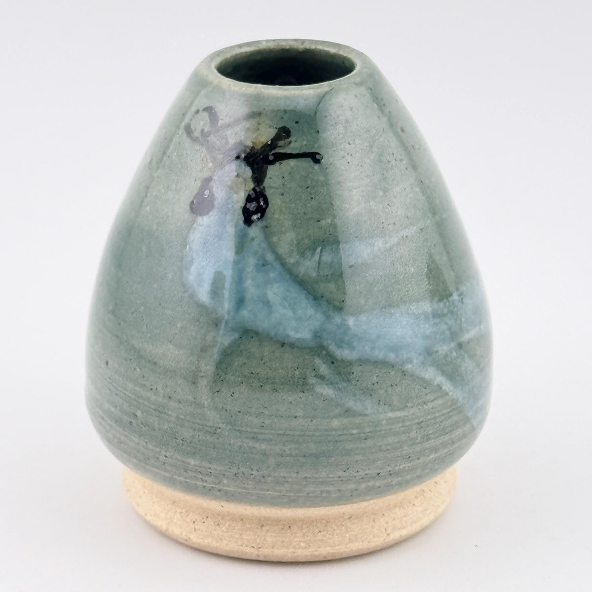 Porte-fouet Matcha en grès, chasen holder artisanal en céramique japandi par Terres.me