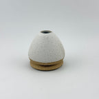 Porte-fouet à matcha en grès à finition blanc mat