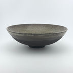 Saladier en grès noir African Stone – Émail Smoky Quartz pyrité