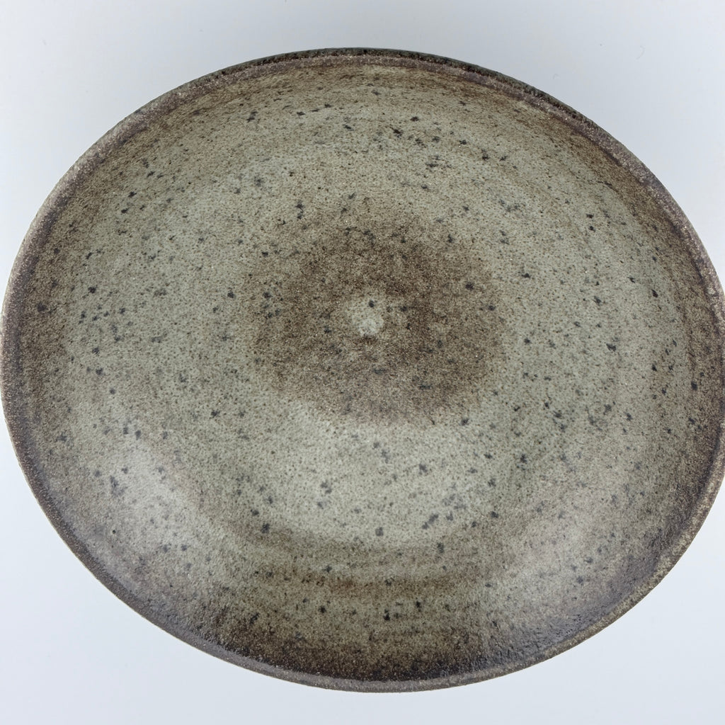 Saladier en grès noir African Stone – Émail Smoky Quartz pyrité
