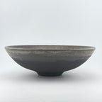 Saladier en grès noir African Stone – Émail Smoky Quartz pyrité