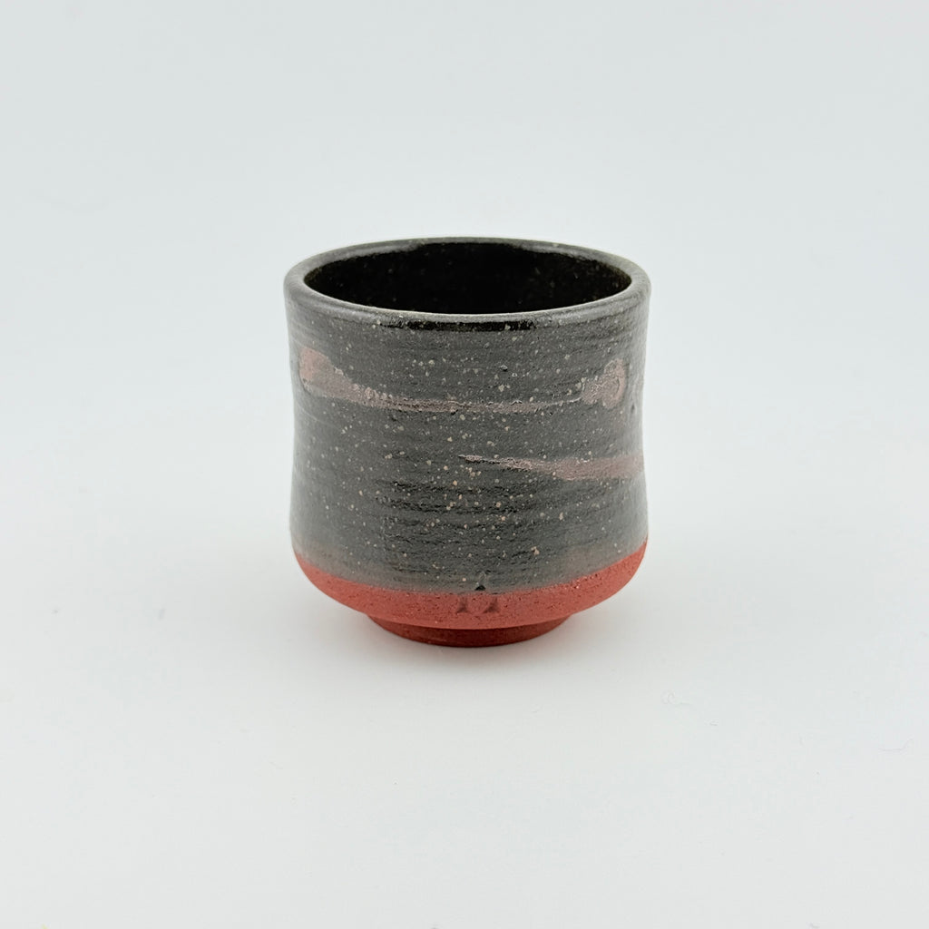 Trio de tasses à café en Grès rouge de récolte du massif de l’Esterel - Émail de cendres - Wabi-Sabi