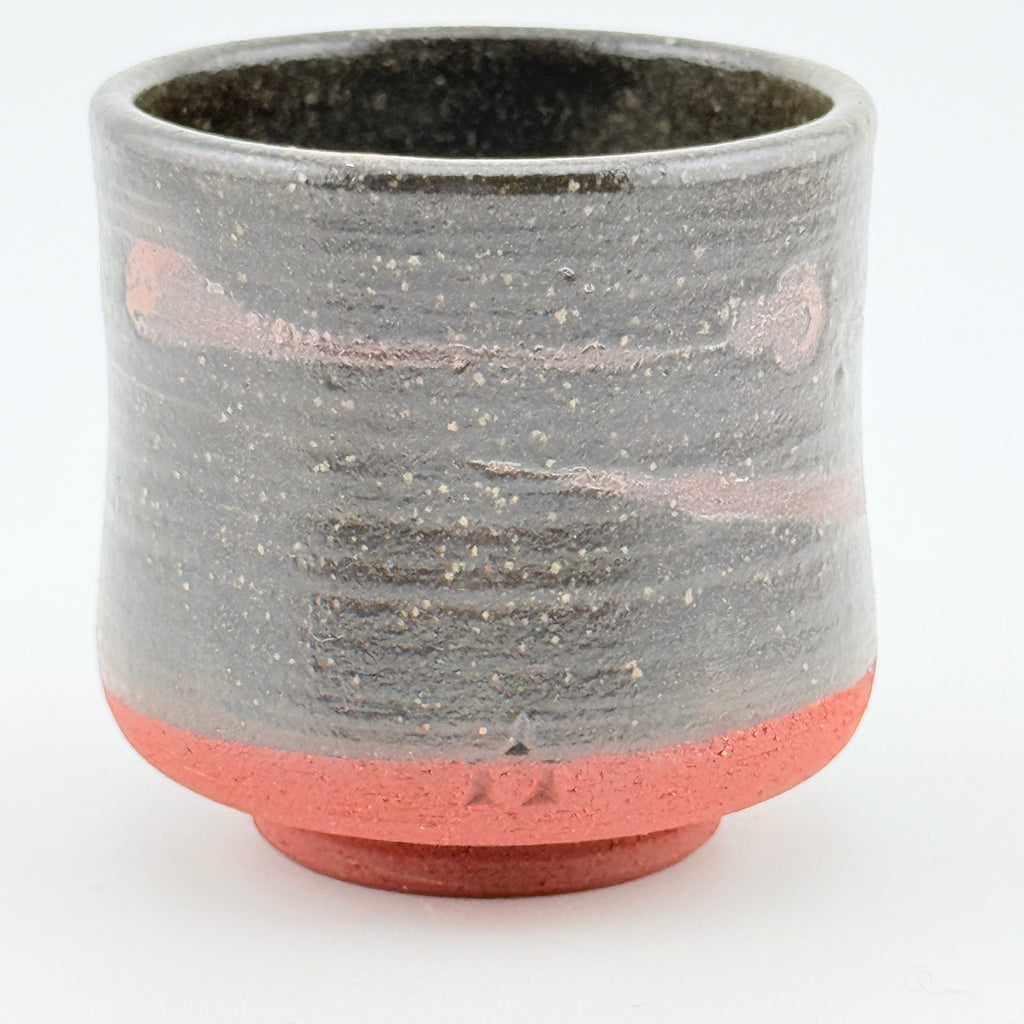 Trio de tasses à café en Grès rouge de récolte du massif de l’Esterel - Émail de cendres - Wabi-Sabi