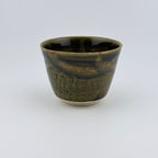 Tasse conique en grès porcelainique – Émail tenmoku, pièce unique
