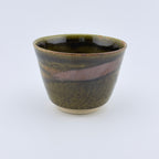 Tasse conique en grès porcelainique – Émail tenmoku, pièce unique