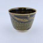 Tasse conique en grès porcelainique – Émail tenmoku, pièce unique