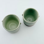 Duo de tasses à café en Grès rouge de récolte du massif de l’Esterel - Émail de Faïence- Wabi-Sabi