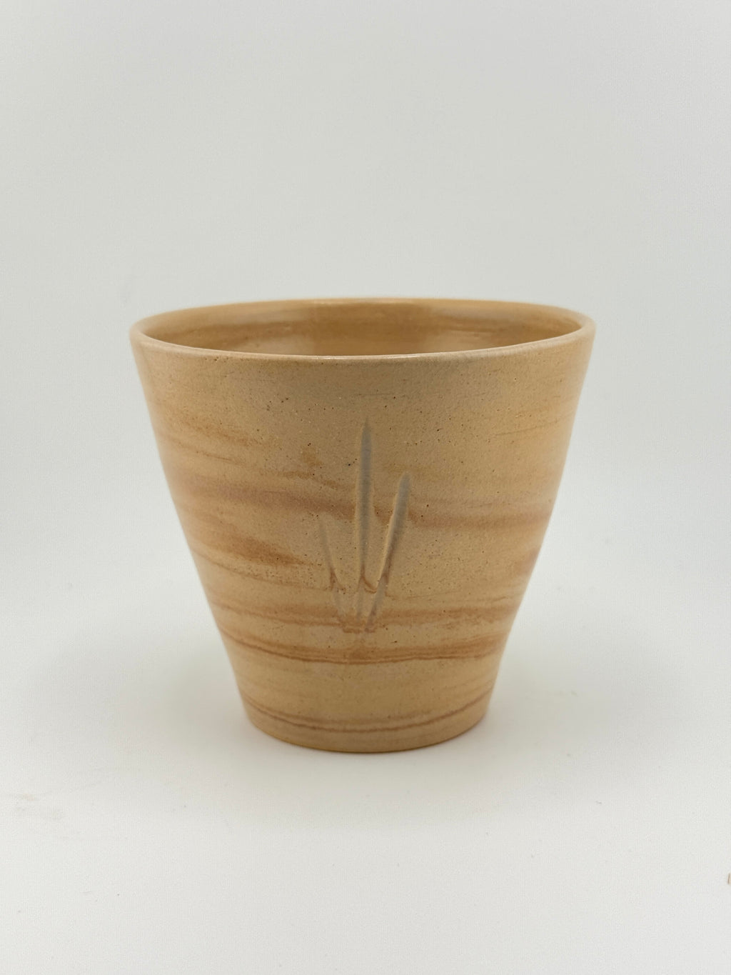 Vue 6 de TRIO de Tasses et Mugs en Grès Beige Sable - Fait main au tour de potier - Émail transparent brillant - Artisanat fra…, pièce en céramique faite main par Terresme.