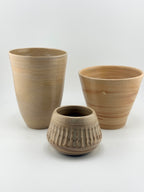 Vue 9 de TRIO de Tasses et Mugs en Grès Beige Sable - Fait main au tour de potier - Émail transparent brillant - Artisanat fra…, pièce en céramique faite main par Terresme.