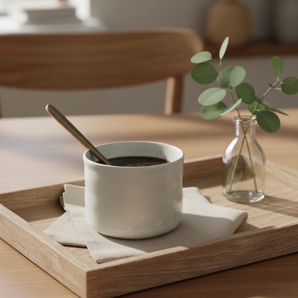 Yunomi en porcelaine Bone China d’inspiration japonaise, fait main par Terresme — vue 7 sur 10.